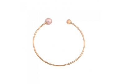 Brazalete con perla Majorica Aura_oro rosa