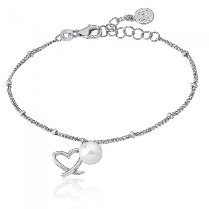 Silver pearl bracelet Pure Love 2