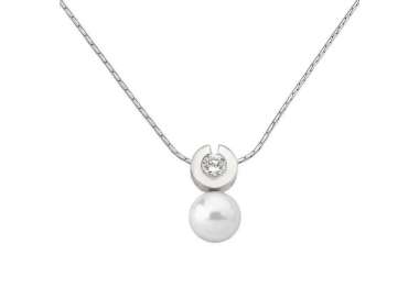 Colgante de plata con perla Majorica Exquisite 1. Detalle
