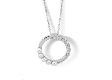Colgante Pirouette con perla. Detalle