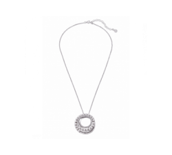 Colgante  de plata con perla Majorica Pirouette. Espiral