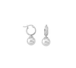 Silver Ada earrings with pearl Majorica