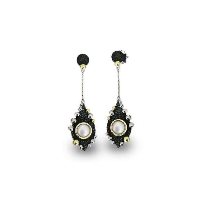 Silver earrings by Bohemme Tesoro Marino. Drop