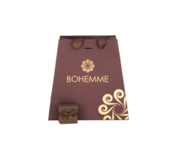 Box for Silver earrings by Bohemme Choco Cool. Square