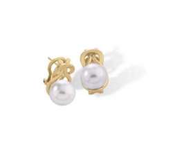 Small Majorica silver pearl earrings