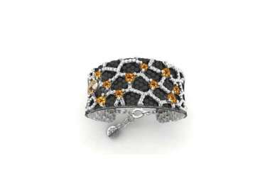 Brazalete de plata con zafiros Savage Essence
