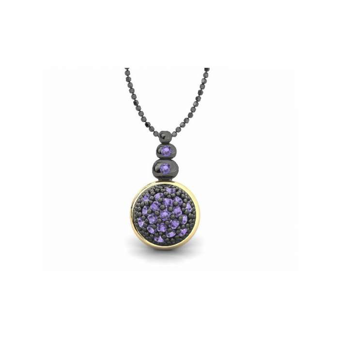Silver pendant by Bohemme Play Color. Sapphire colour