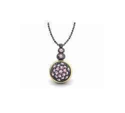 Silver pendant by Bohemme Play Color. Pink colour