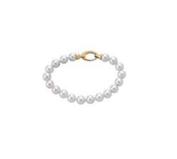 Lyra pearl bracelet. 8mm Gold