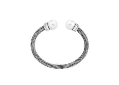 Tender rigid bracelet with Majorica  pearl