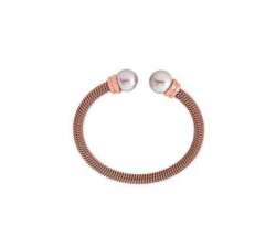 Tender rigid bracelet. Pearl pink